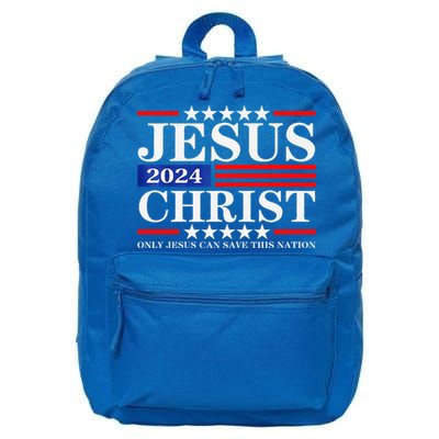 Jesus Christ 2024 Only Jesus Can Save This Nation Premium 16 in Basic Backpack