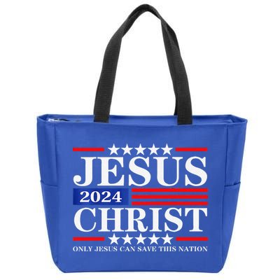 Jesus Christ 2024 Only Jesus Can Save This Nation Premium Zip Tote Bag