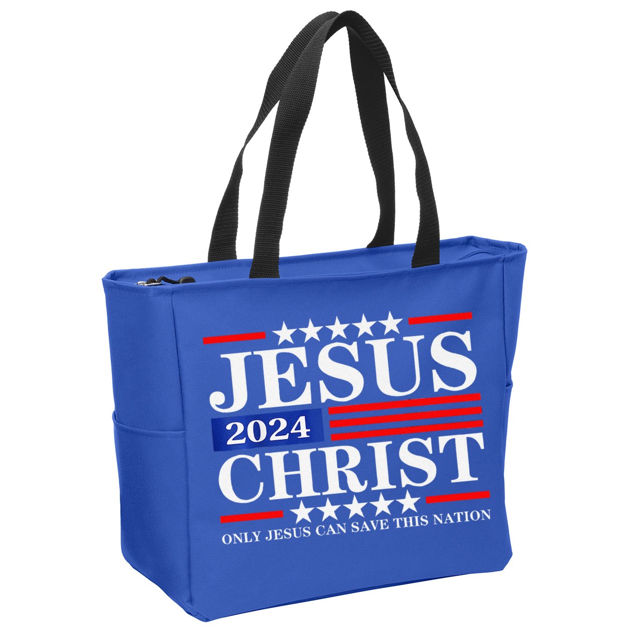 Jesus Christ 2024 Only Jesus Can Save This Nation Premium Zip Tote Bag