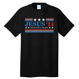 Jesus Christ 2024 President Usa Election Political Parody Tall T-Shirt