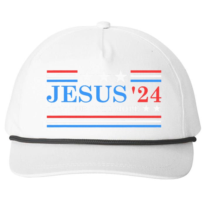 Jesus Christ 2024 President Usa Election Political Parody Snapback Five-Panel Rope Hat