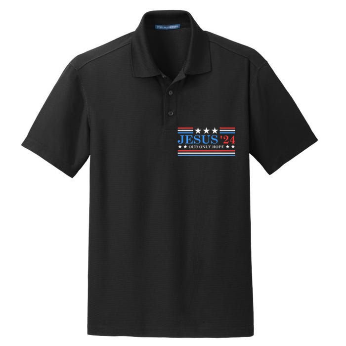 Jesus Christ 2024 President Usa Election Political Parody Dry Zone Grid Polo