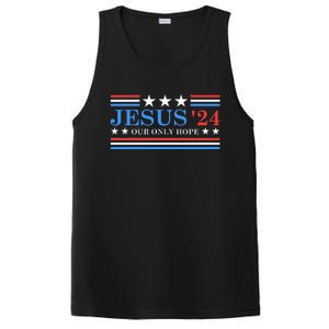 Jesus Christ 2024 President Usa Election Political Parody PosiCharge Competitor Tank