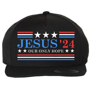 Jesus Christ 2024 President Usa Election Political Parody Wool Snapback Cap