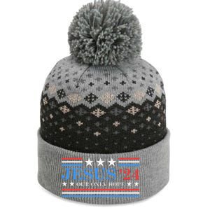 Jesus Christ 2024 President Usa Election Political Parody The Baniff Cuffed Pom Beanie