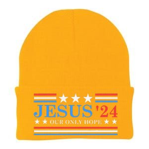 Jesus Christ 2024 President Usa Election Political Parody Knit Cap Winter Beanie