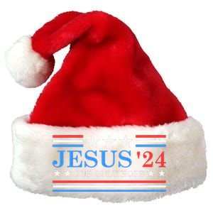 Jesus Christ 2024 President Usa Election Political Parody Premium Christmas Santa Hat