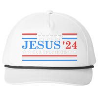 Jesus Christ 2024 President Usa Election Political Parody Snapback Five-Panel Rope Hat