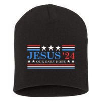 Jesus Christ 2024 President Usa Election Political Parody Short Acrylic Beanie