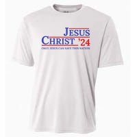 Jesus Christ 24 Only Jesus Can Save This Nation Cooling Performance Crew T-Shirt