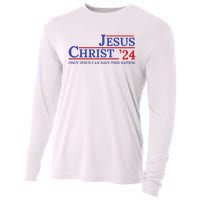 Jesus Christ 24 Only Jesus Can Save This Nation Cooling Performance Long Sleeve Crew