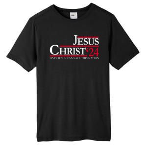 Jesus Christ 24 Only Jesus Can Save This Nation Tall Fusion ChromaSoft Performance T-Shirt