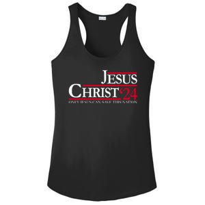 Jesus Christ 24 Only Jesus Can Save This Nation Ladies PosiCharge Competitor Racerback Tank