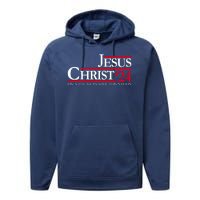 Jesus Christ 24 Only Jesus Can Save This Nation Performance Fleece Hoodie