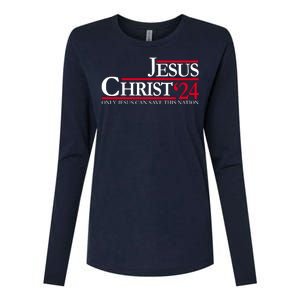 Jesus Christ 24 Only Jesus Can Save This Nation Womens Cotton Relaxed Long Sleeve T-Shirt