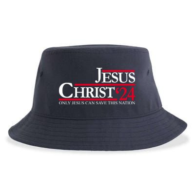 Jesus Christ 24 Only Jesus Can Save This Nation Sustainable Bucket Hat