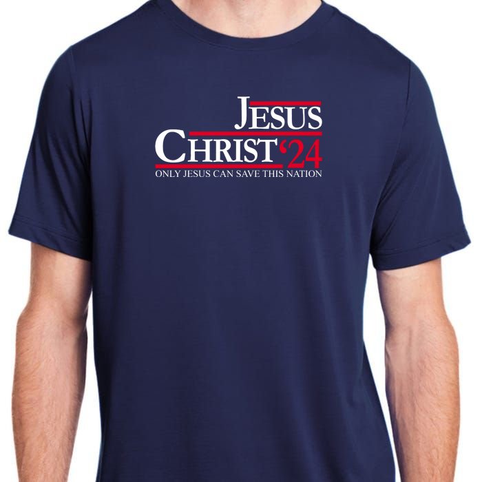 Jesus Christ 24 Only Jesus Can Save This Nation Adult ChromaSoft Performance T-Shirt