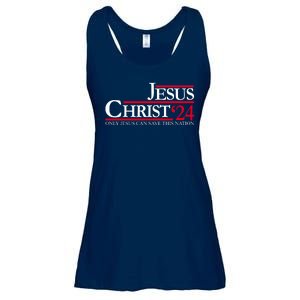 Jesus Christ 24 Only Jesus Can Save This Nation Ladies Essential Flowy Tank