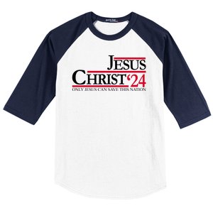 Jesus Christ 24 Only Jesus Can Save This Nation Baseball Sleeve Shirt