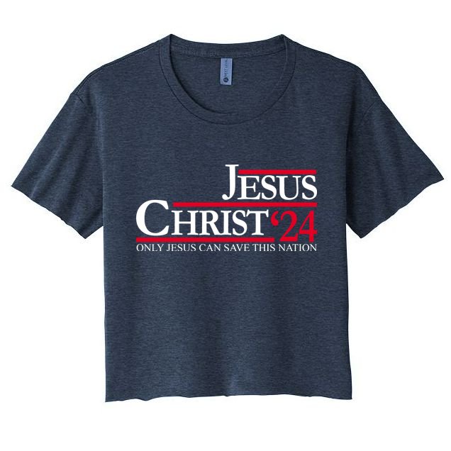 Jesus Christ 24 Only Jesus Can Save This Nation Crop Top
