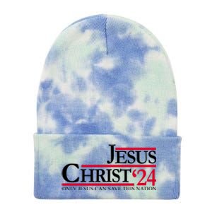 Jesus Christ 24 Only Jesus Can Save This Nation Tie Dye 12in Knit Beanie