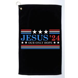 Jesus Christ 2024 President USA Election Political Parody Platinum Collection Golf Towel