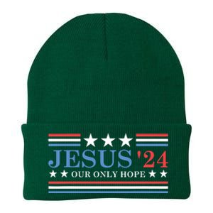 Jesus Christ 2024 President Usa Election Political Parody Knit Cap Winter Beanie