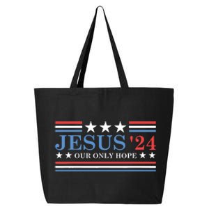 Jesus Christ 2024 President Usa Election Political Parody 25L Jumbo Tote