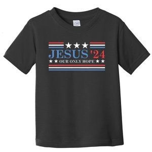 Jesus Christ 2024 President Usa Election Political Parody Toddler T-Shirt