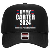 Jimmy Carter 2024 Carter 24 President Liberal Democrat High Crown Mesh Back Trucker Hat