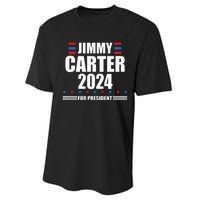 Jimmy Carter 2024 Carter 24 President Liberal Democrat Performance Sprint T-Shirt