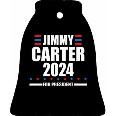 Jimmy Carter 2024 Carter 24 President Liberal Democrat Ceramic Bell Ornament