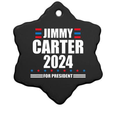 Jimmy Carter 2024 Carter 24 President Liberal Democrat Ceramic Star Ornament