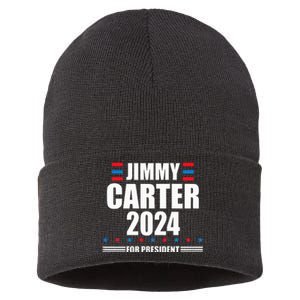 Jimmy Carter 2024 Carter 24 President Liberal Democrat Sustainable Knit Beanie