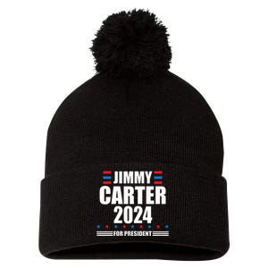 Jimmy Carter 2024 Carter 24 President Liberal Democrat Pom Pom 12in Knit Beanie