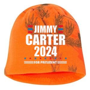 Jimmy Carter 2024 Carter 24 President Liberal Democrat Kati - Camo Knit Beanie