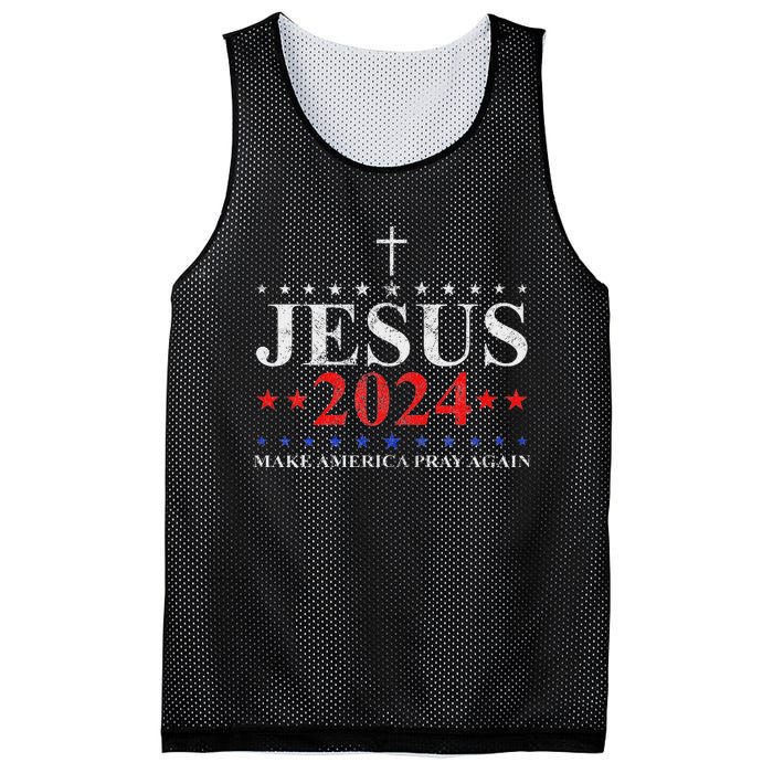 Jesus Christ 2024 Make America Pray Believe Again Christian Mesh Reversible Basketball Jersey Tank