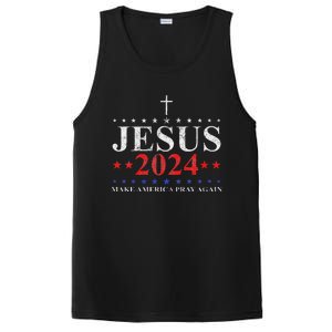 Jesus Christ 2024 Make America Pray Believe Again Christian PosiCharge Competitor Tank