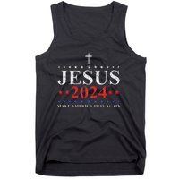 Jesus Christ 2024 Make America Pray Believe Again Christian Tank Top