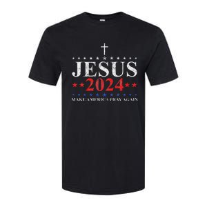 Jesus Christ 2024 Make America Pray Believe Again Christian Softstyle CVC T-Shirt