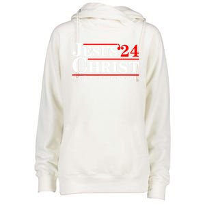 Jesus Christ 2024 Only Jesus Can Save This Nation Womens Funnel Neck Pullover Hood