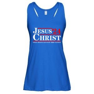 Jesus Christ 2024 Only Jesus Can Save This Nation Ladies Essential Flowy Tank