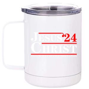 Jesus Christ 2024 Only Jesus Can Save This Nation 12 oz Stainless Steel Tumbler Cup