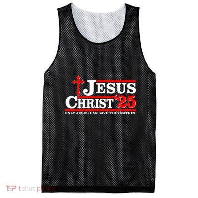 Jesus Christ 2025 Only Jesus Can Save This Nation Christian Catholic Mesh Reversible Basketball Jersey Tank