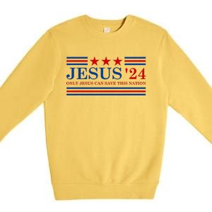 Jesus Christ 2024 President Usa Election Premium Crewneck Sweatshirt