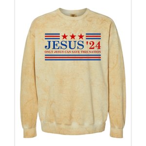 Jesus Christ 2024 President Usa Election Colorblast Crewneck Sweatshirt