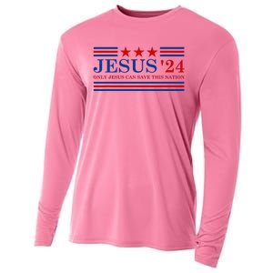 Jesus Christ 2024 President Usa Election Cooling Performance Long Sleeve Crew