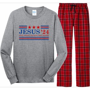 Jesus Christ 2024 President Usa Election Long Sleeve Pajama Set