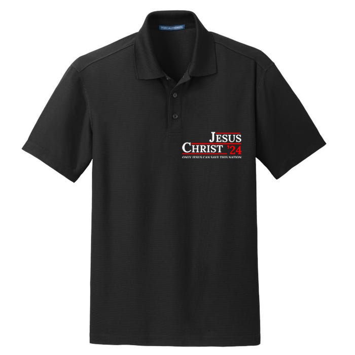 Jesus Christ 24 Only Jesus Can Save This Nation Dry Zone Grid Polo