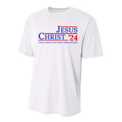 Jesus Christ 24 Only Jesus Can Save This Nation Performance Sprint T-Shirt